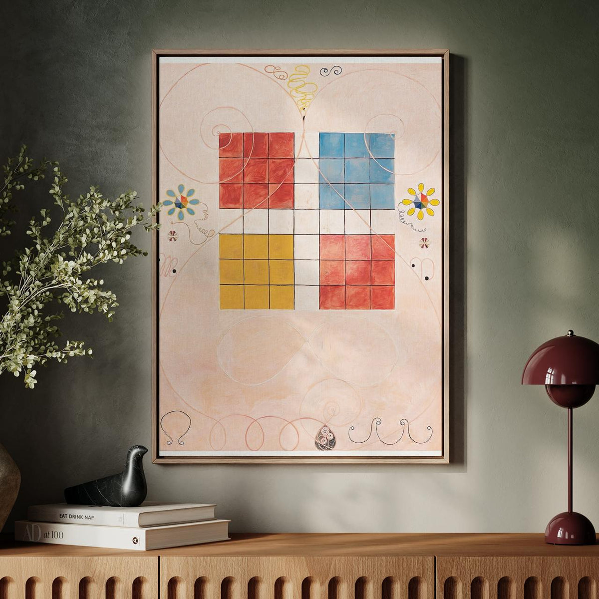 Hilma af Klint, Ten Largest No.10 Old Age - Abstract Spiritual Art, Geometric Modern Print, Serene Wall Decor, Large Can