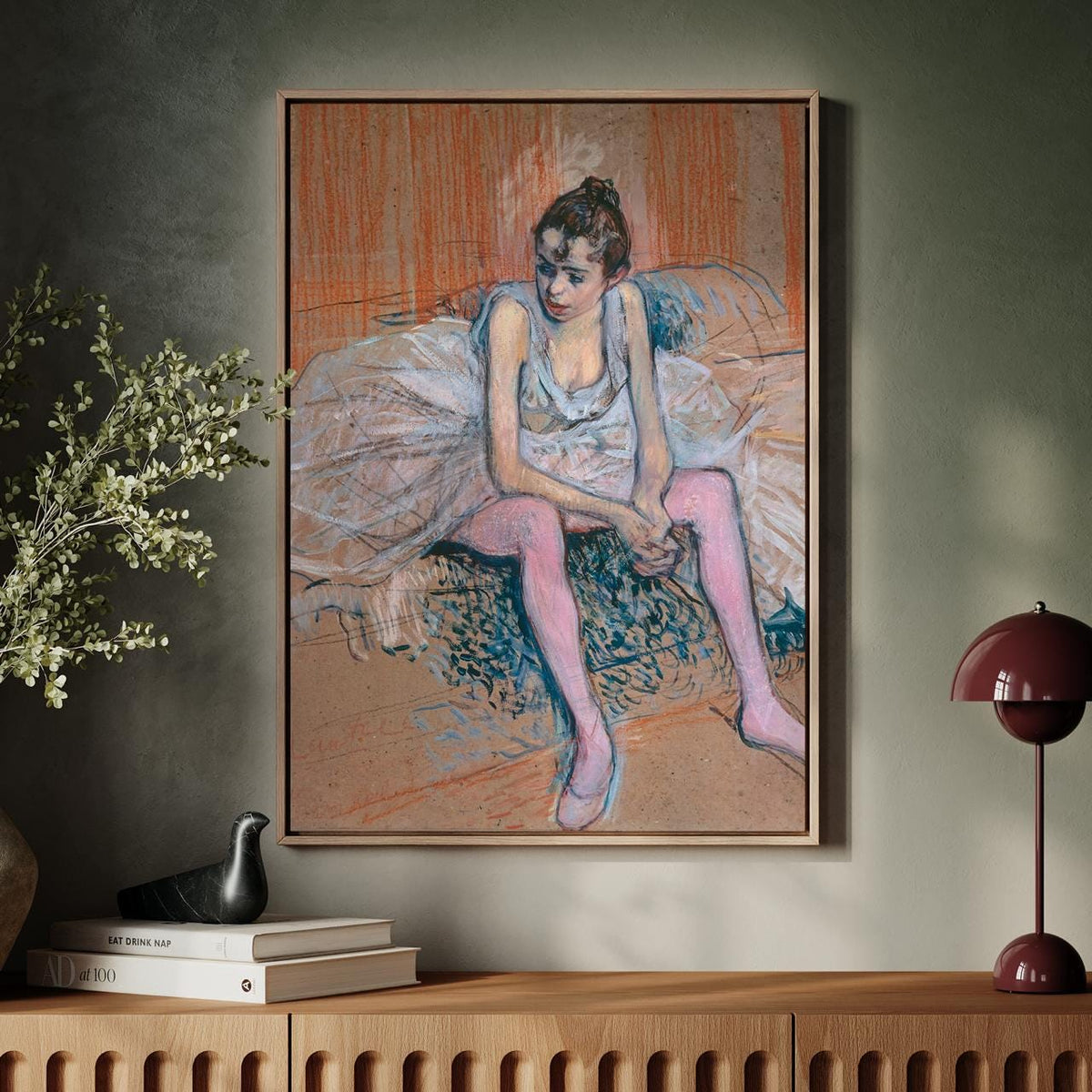 Henri de Toulouse Lautrec, Ballet Dancer Seated - Impressionist Figure, Vintage Poster, French Wall Decor, Living Room A