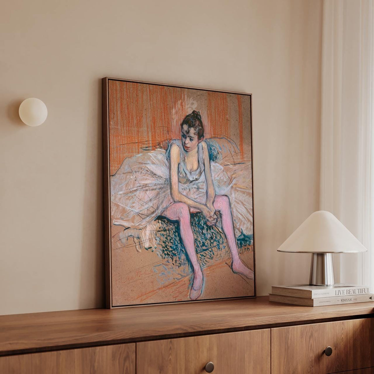 Henri de Toulouse Lautrec, Ballet Dancer Seated - Impressionist Figure, Vintage Poster, French Wall Decor, Living Room A