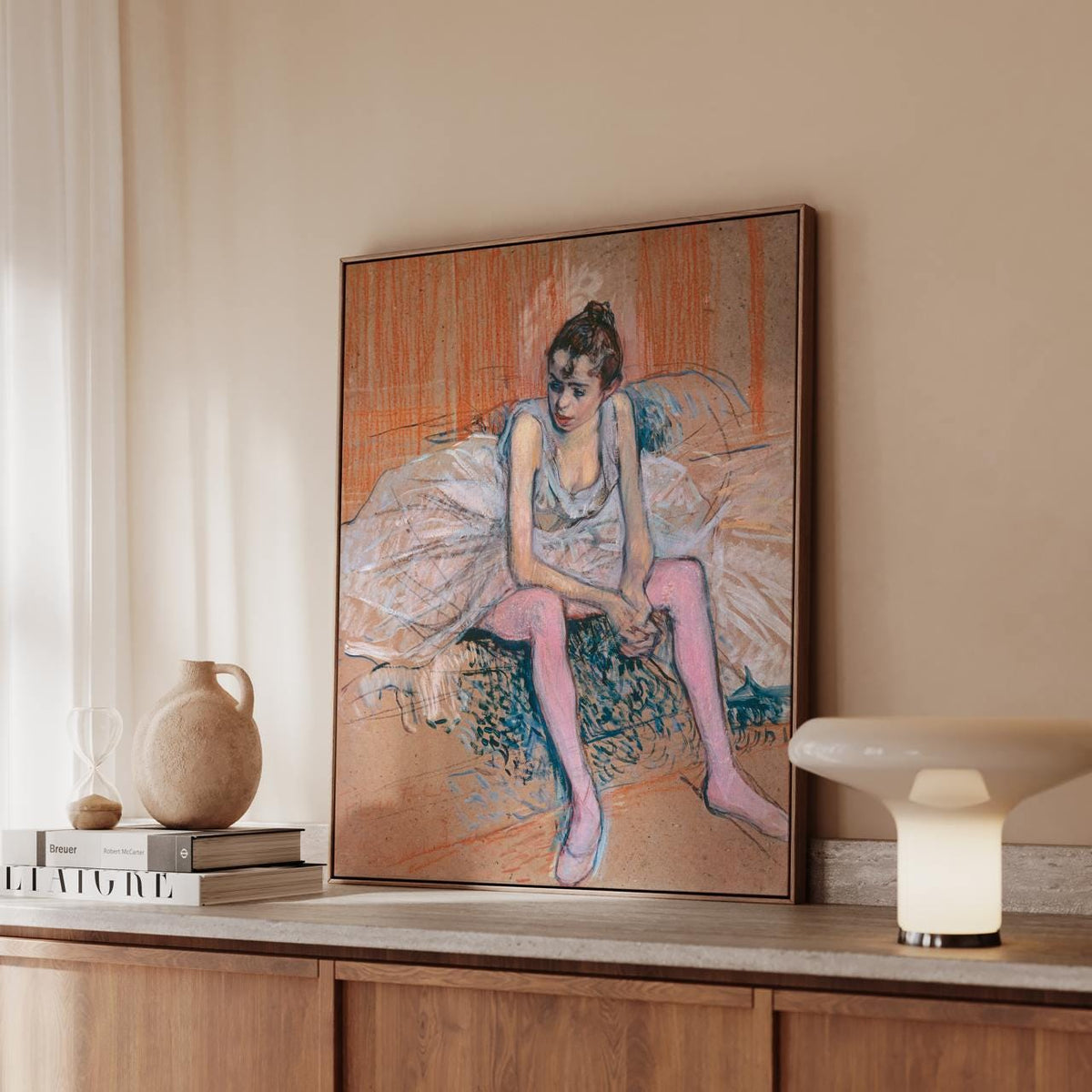 Henri de Toulouse Lautrec, Ballet Dancer Seated - Impressionist Figure, Vintage Poster, French Wall Decor, Living Room A