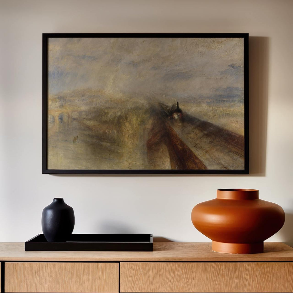 J.M.W. Turner, Rain Steam and Speed - Modern Art Print, Seascape Wall Art, Romantic Landscape, Vintage Decor Print, Fram