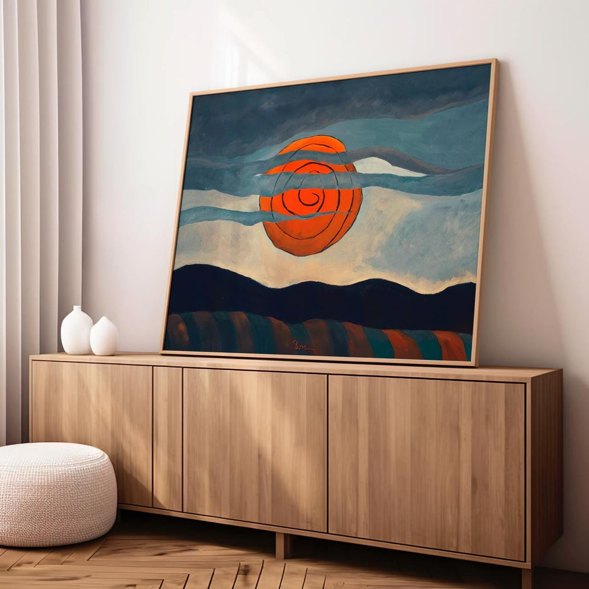 Arthur Dove, Red Sun - Abstract Modern Art, Minimalist Sun Print, Mid Century Decor, Living Room Wall Art, Canvas Wall A