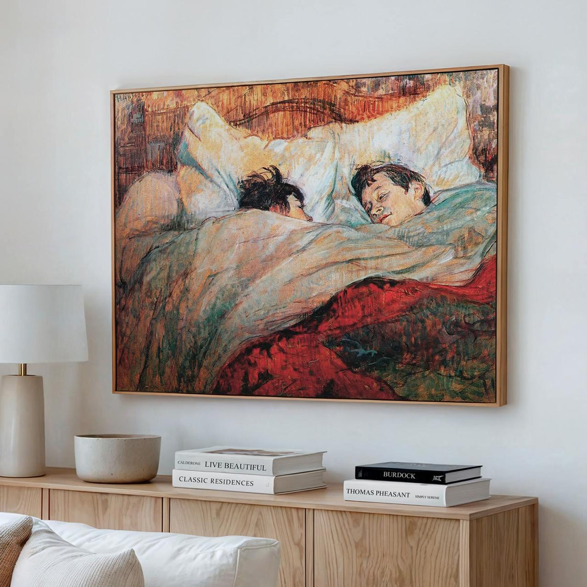 Henri de Toulouse Lautrec, In Bed The Kiss - Post Impression Print, French Modern Art, Bohemian Bedroom Decor, Canvas Wa