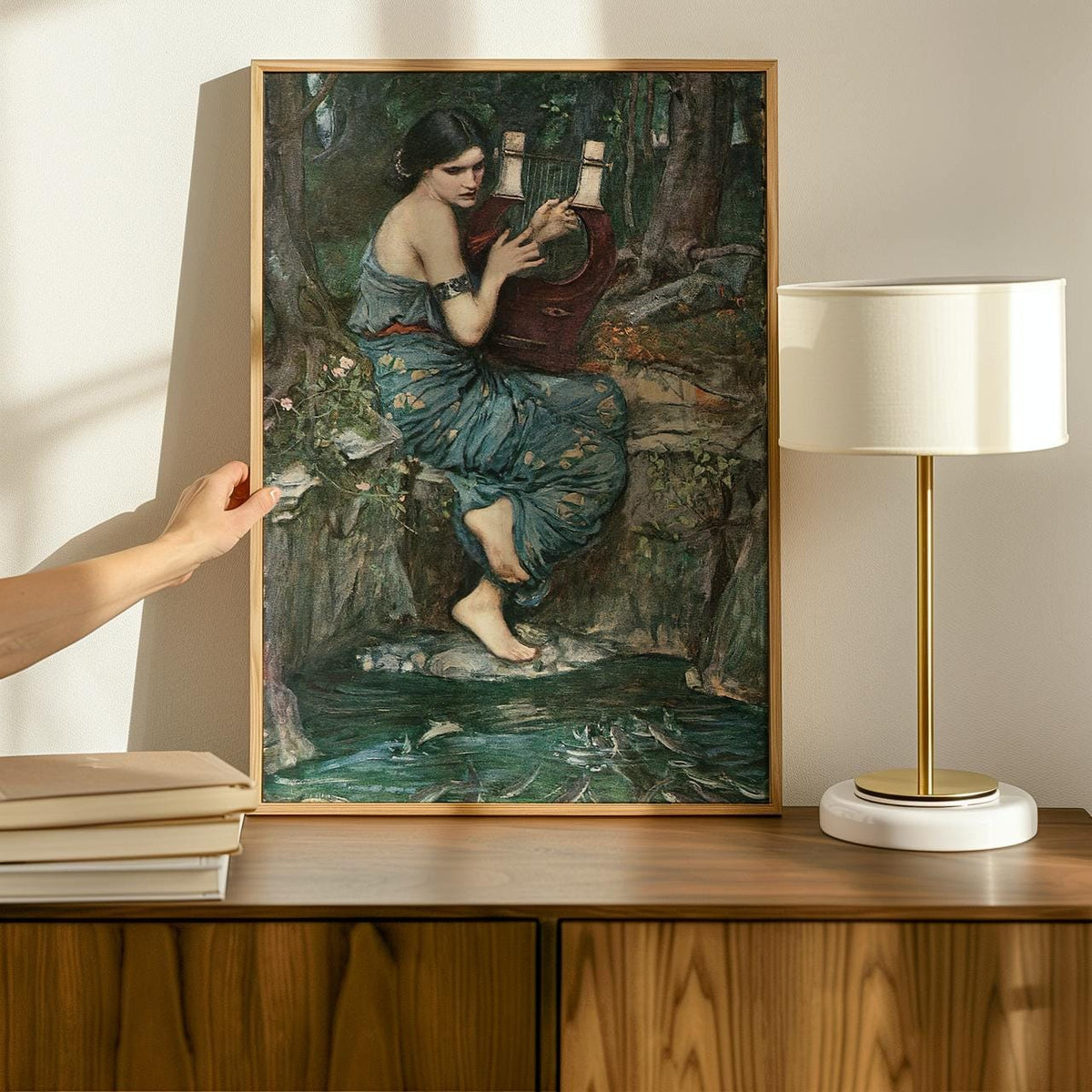 John William Waterhouse, The Charmer (1911) - Allegorical Romantic Figure, Pre-Raphaelite Style Print, Canvas Wall Art