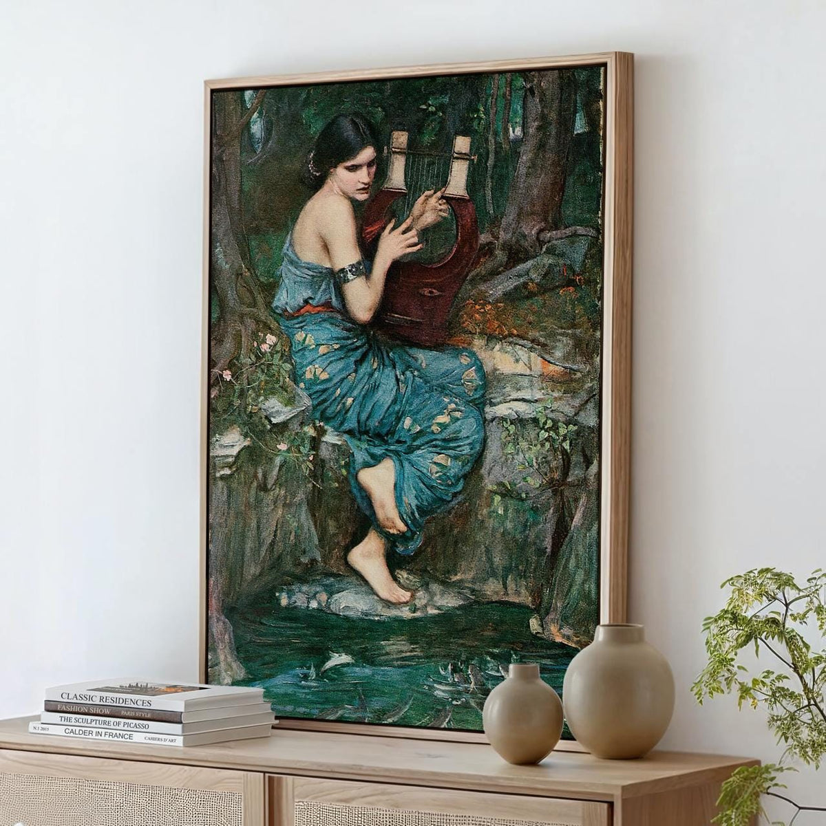 John William Waterhouse, The Charmer (1911) - Allegorical Romantic Figure, Pre-Raphaelite Style Print, Canvas Wall Art
