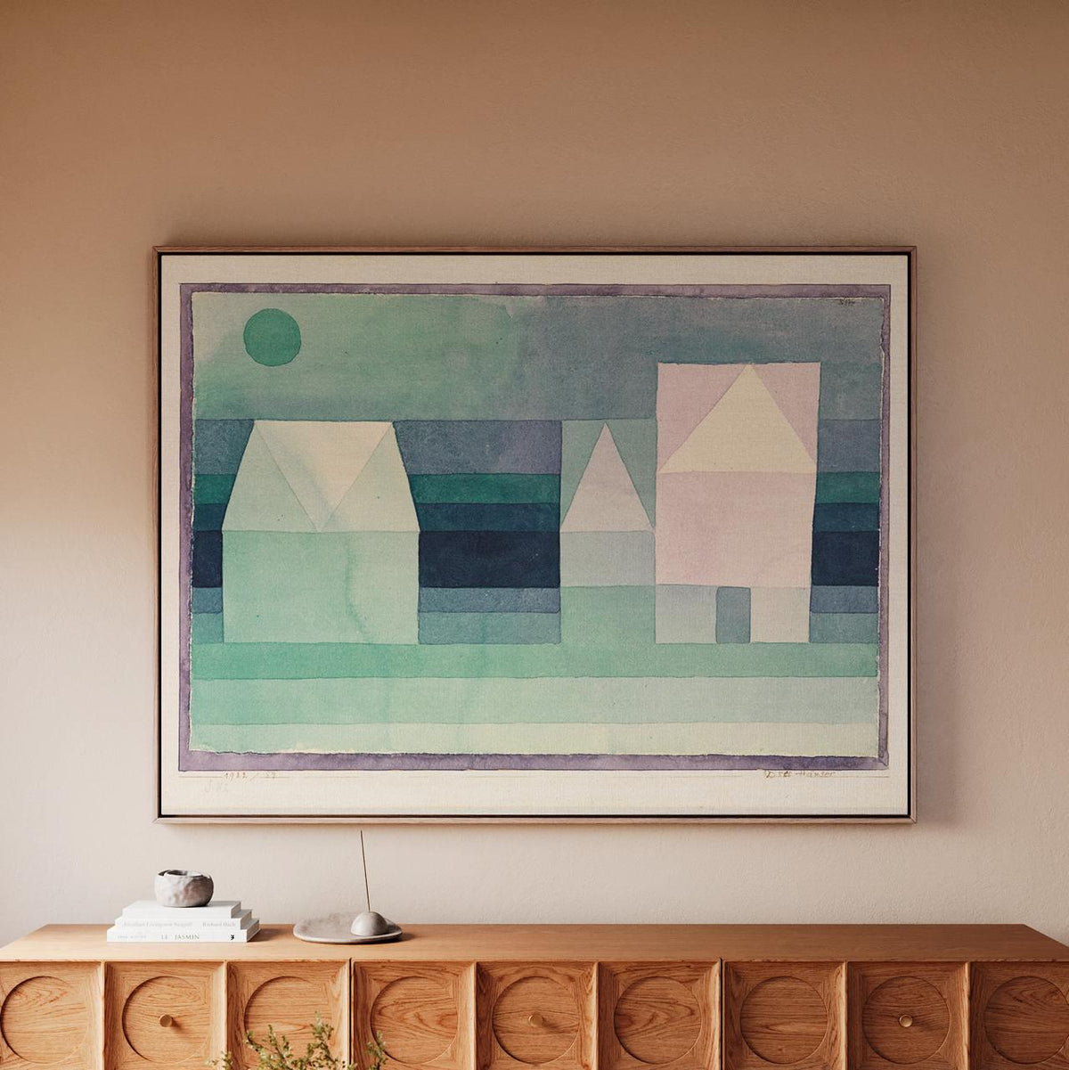 Paul Klee, Three Houses (1922) - Abstract Village Landscape Print, Bauhaus Geometric Wall Art, Modernist Decor
