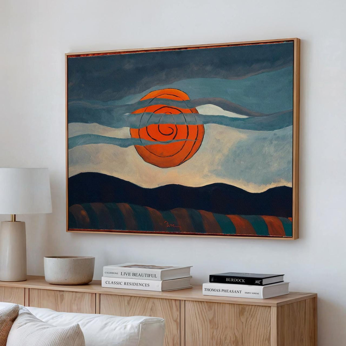 Arthur Dove, Red Sun - Abstract Modern Art, Minimalist Sun Print, Mid Century Decor, Living Room Wall Art, Canvas Wall A