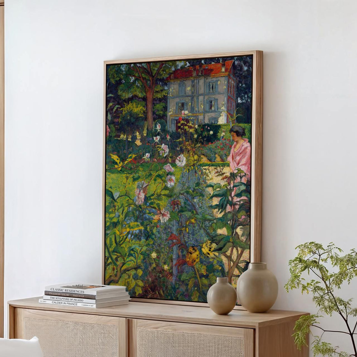 Édouard Vuillard, Jardin de Vaucresson (Garden at Vaucresson, 1920) - Intimist Garden Print, Women Roses House, Canvas W