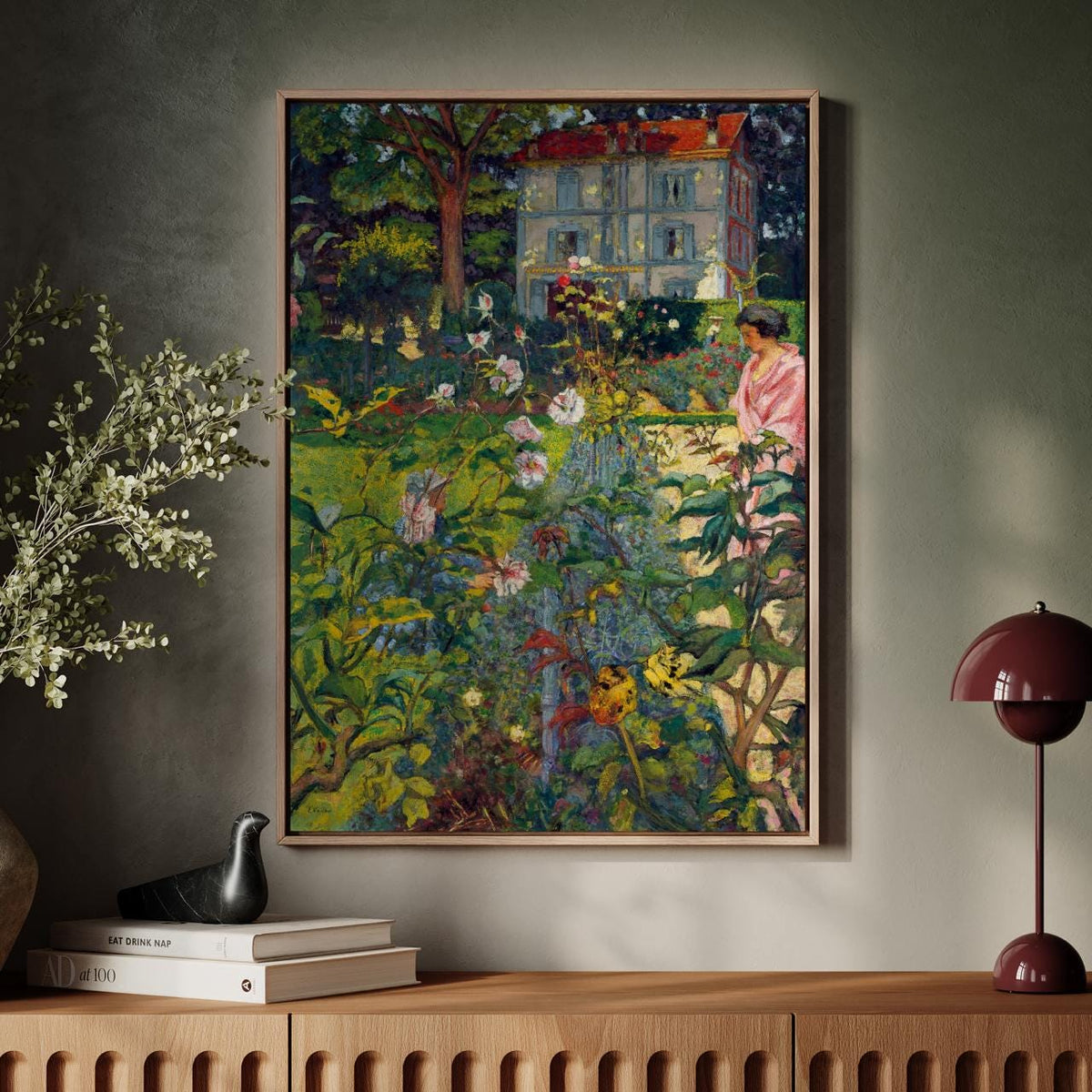 Édouard Vuillard, Jardin de Vaucresson (Garden at Vaucresson, 1920) - Intimist Garden Print, Women Roses House, Canvas W