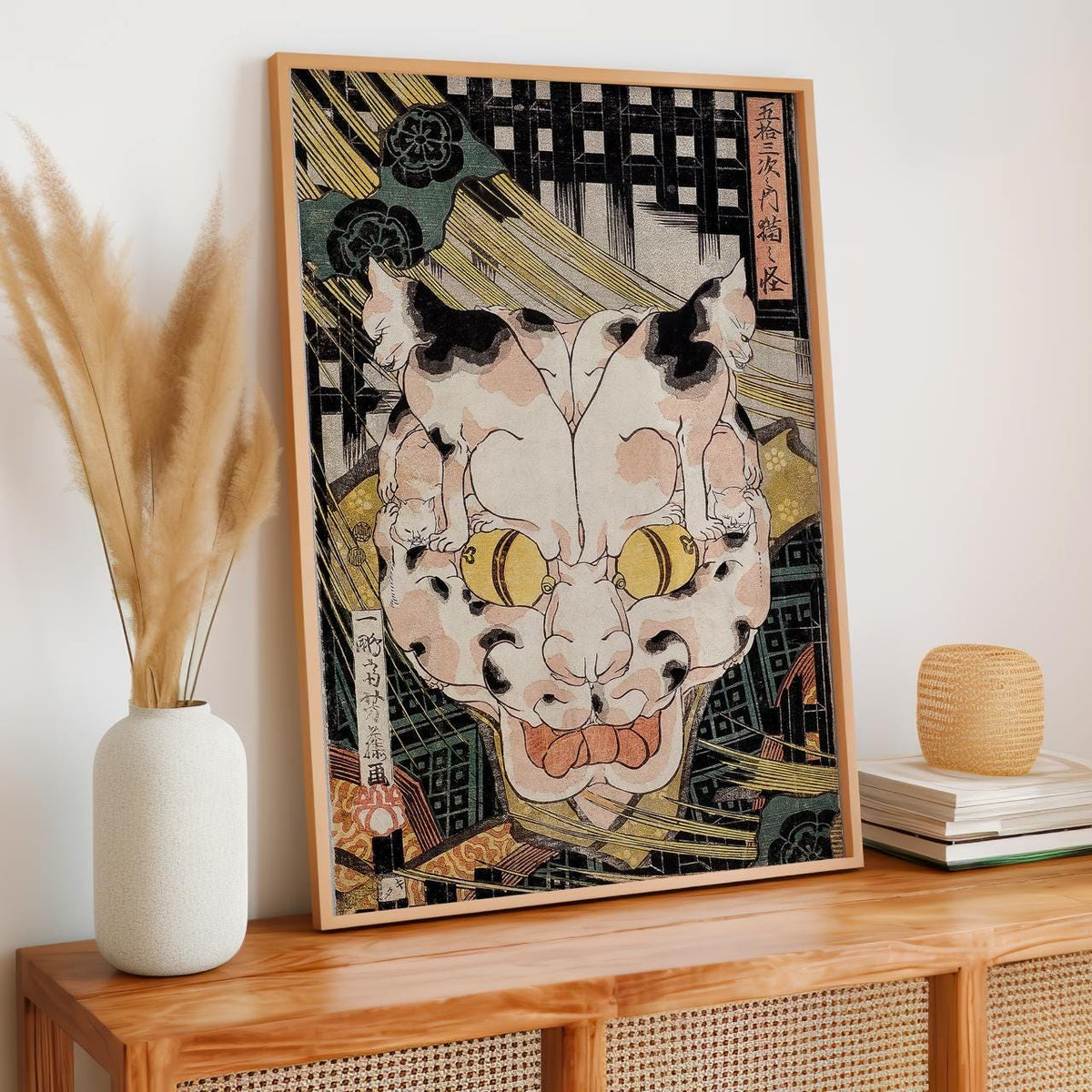 Utagawa Kuniyoshi, Bakeneko (1843-46) - Japanese Monster Cat Ukiyo-e Print, Folklore Fantasy Wall Art, Vintage Decor