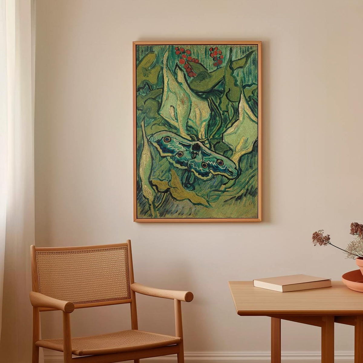Vincent van Gogh, Emperor Moth (1889) - Post-Impressionist Insect Study Print, Natural History Wall Art, Decorative Deco