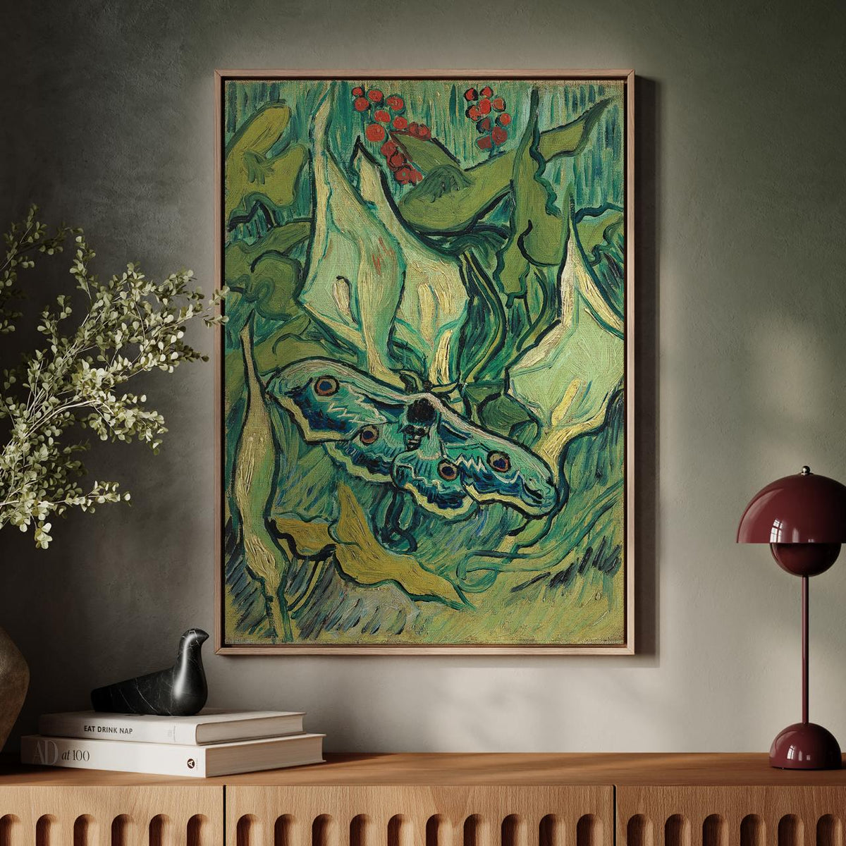 Vincent van Gogh, Emperor Moth (1889) - Post-Impressionist Insect Study Print, Natural History Wall Art, Decorative Deco