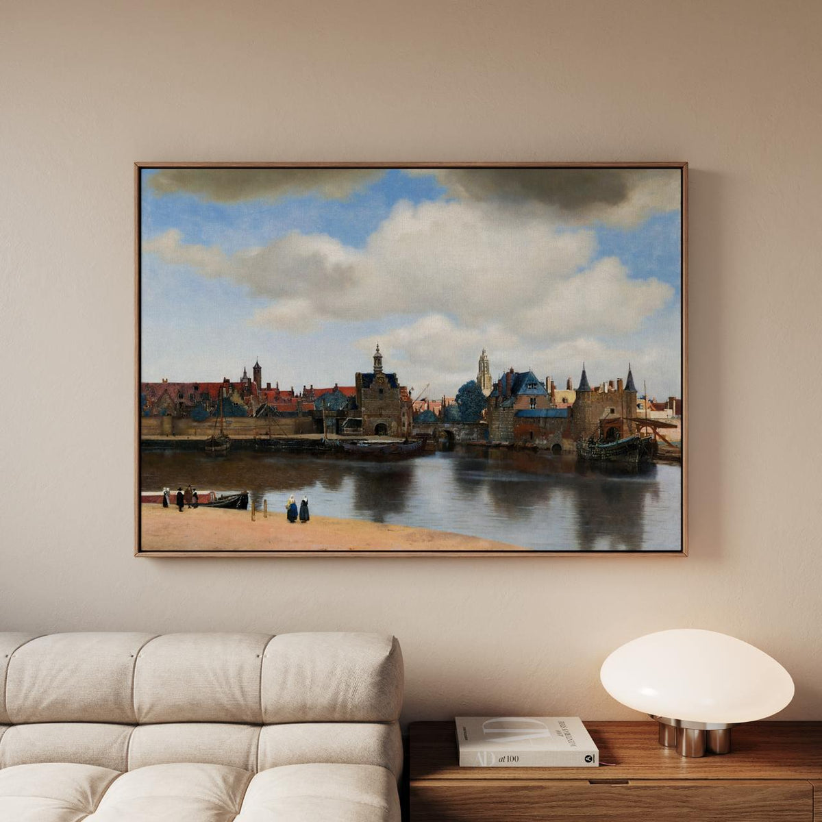 Johannes Vermeer, View of Delft - Dutch Golden Age wall art, cityscape decor, museum style print, classic kitchen art, s