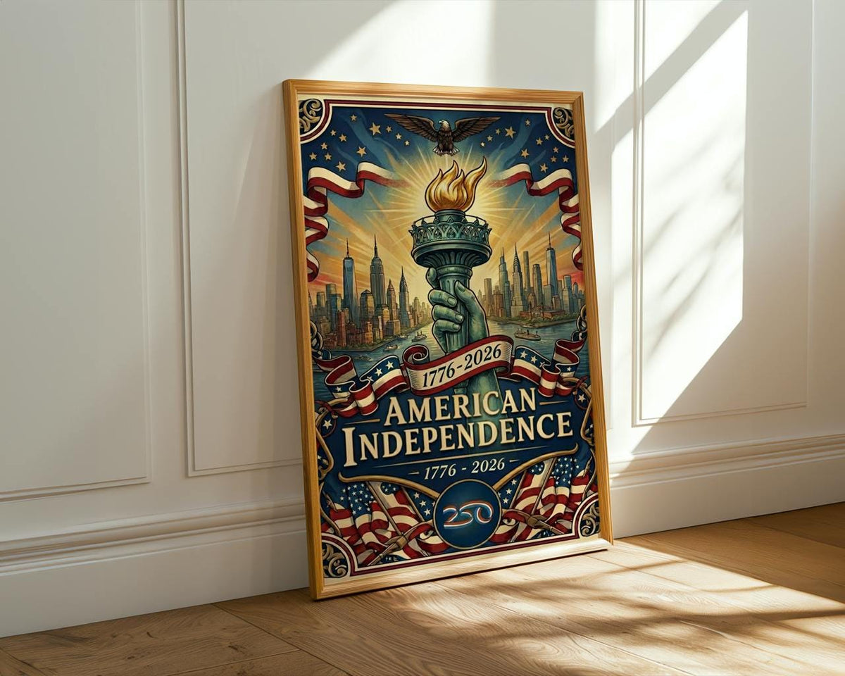 America 250 wall art 1776-2026, United States Patriotic Poster, Stars and Stripes Poster, Independence Poster, 4th July 