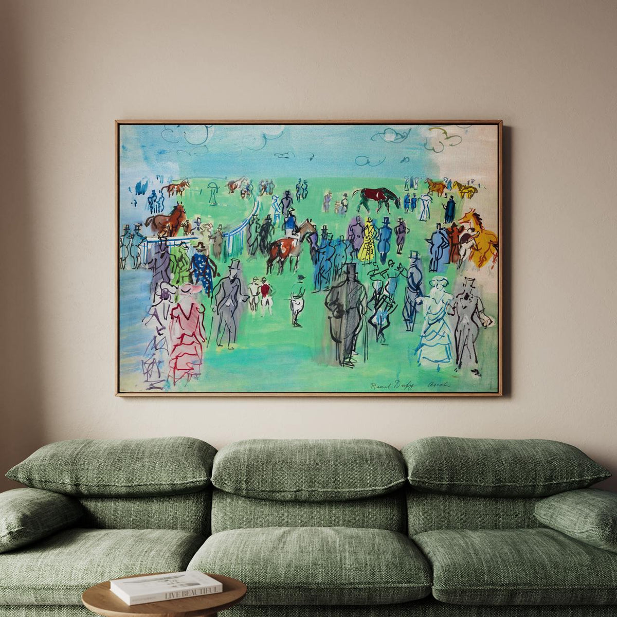 Raoul Dufy, Paddock at Ascot - colorful wall art, abstract decor, racing scene print, museum style canvas, elegant bedro