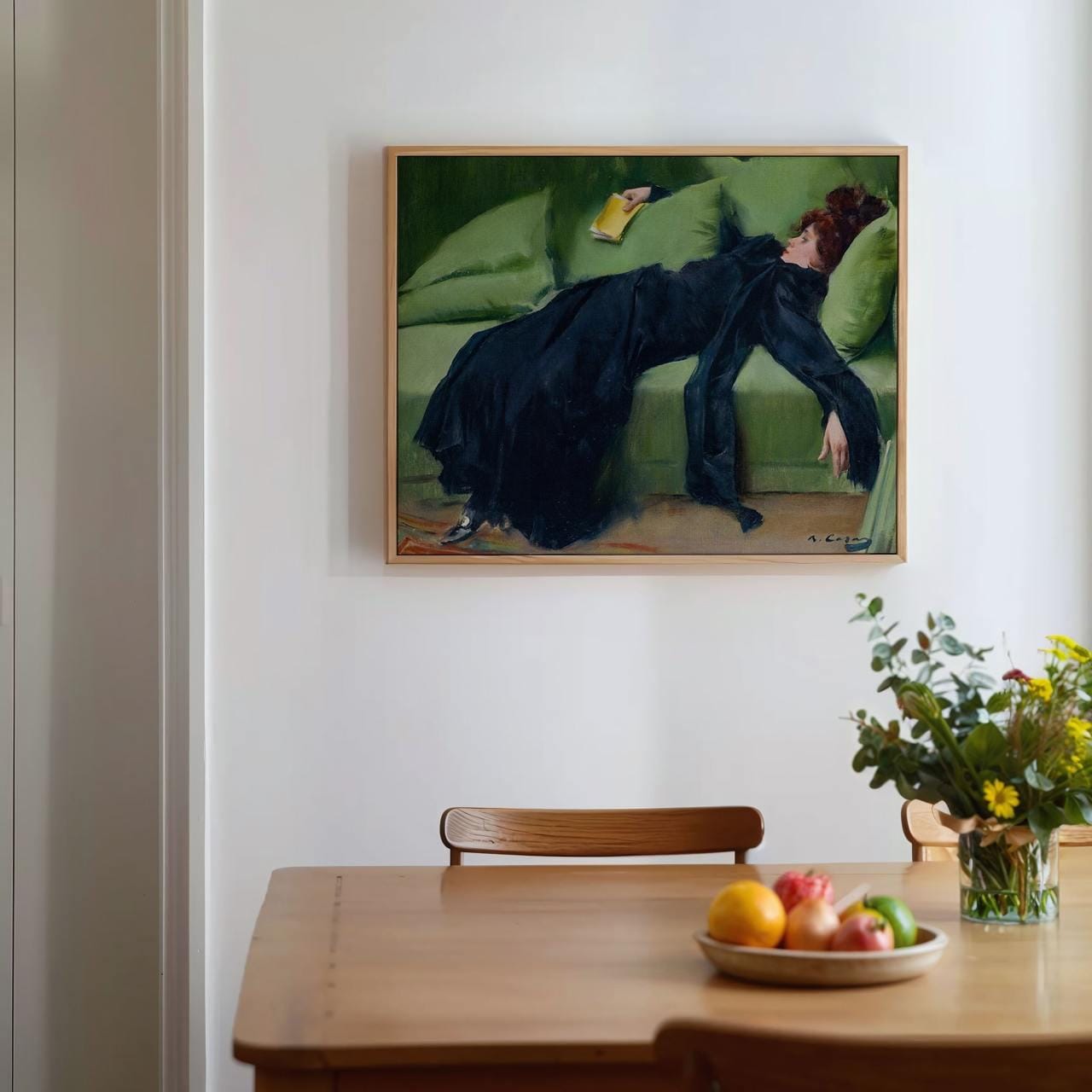 Ramon Casas, Decadent Young Woman, After the Dance (1899) - Art Nouveau Portrait Print, Moody Spanish Wall Art, Contempo