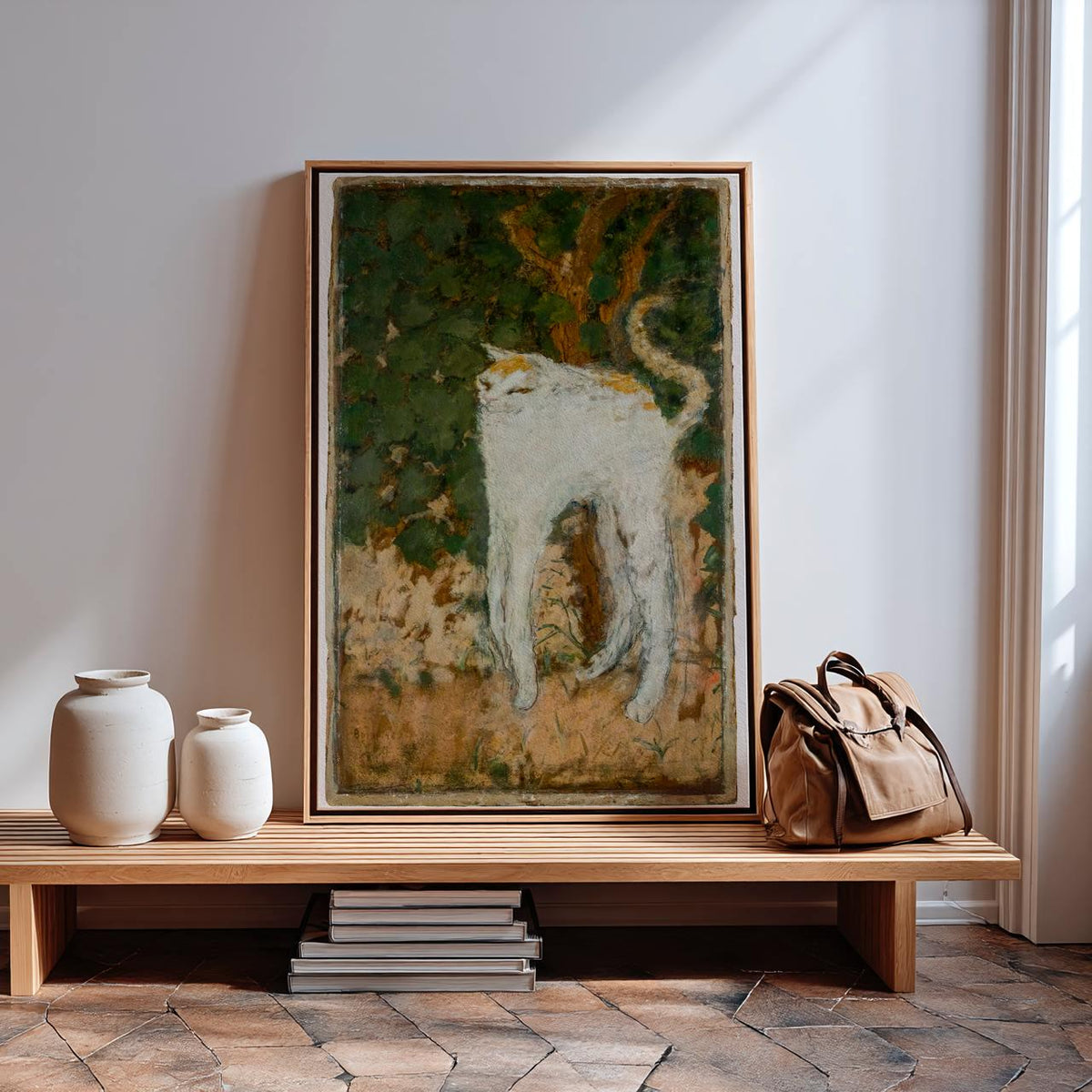 Pierre Bonnard, Le chat blanc (1894) - The White Cat Print, Post-Impressionist Animal Wall Art, Cat Poster, Exhibition P
