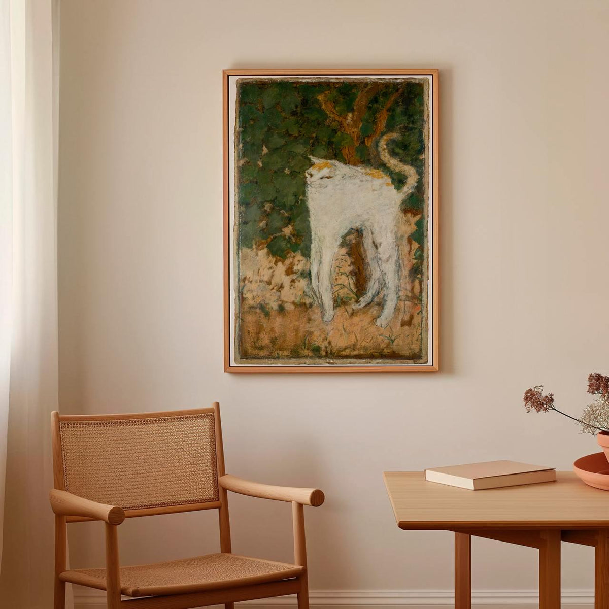 Pierre Bonnard, Le chat blanc (1894) - The White Cat Print, Post-Impressionist Animal Wall Art, Cat Poster, Exhibition P