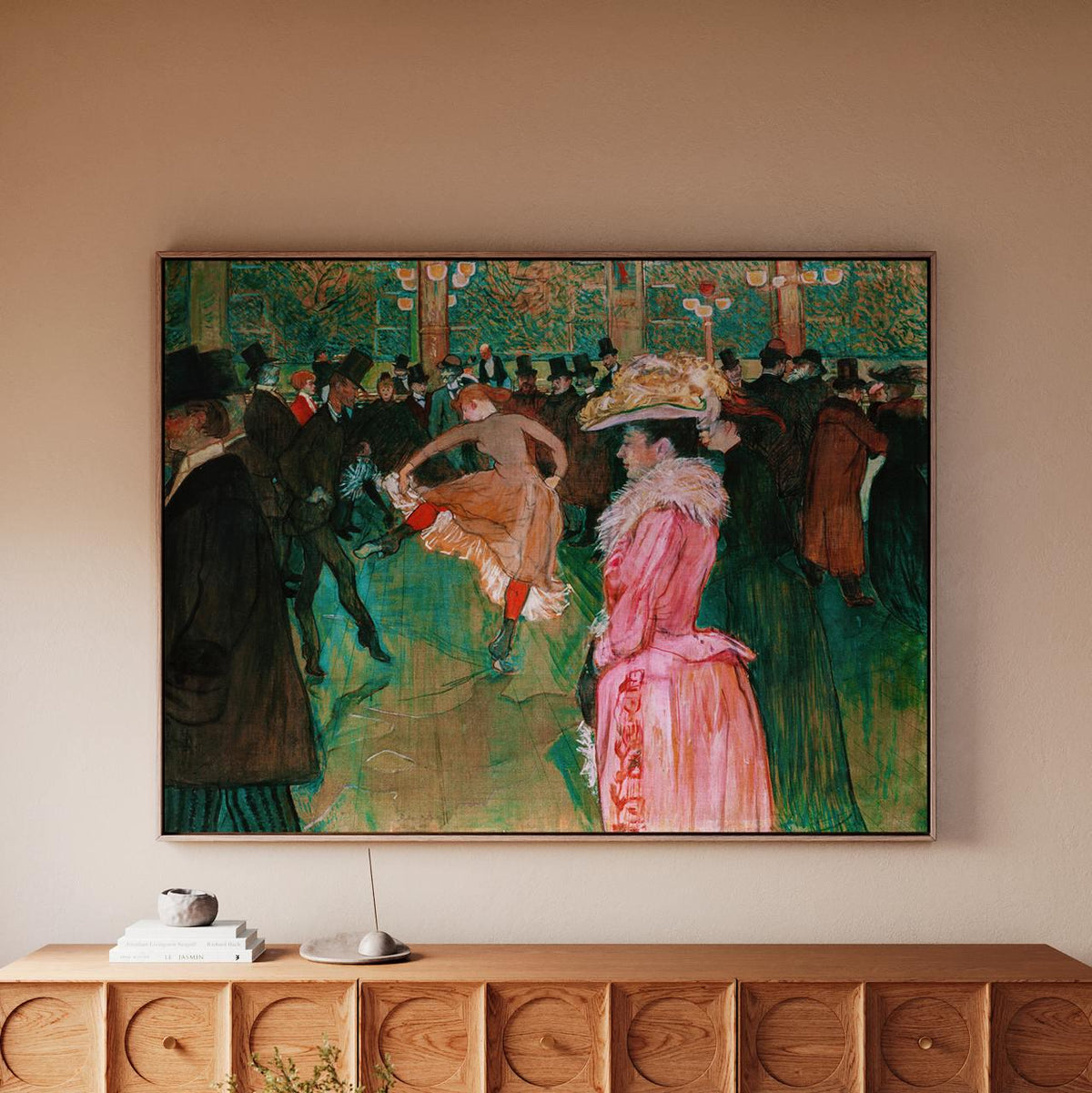 Henri de Toulouse-Lautrec, At the Moulin Rouge: The Dance - interior wall art, cabaret canvas print, giclee reproduction