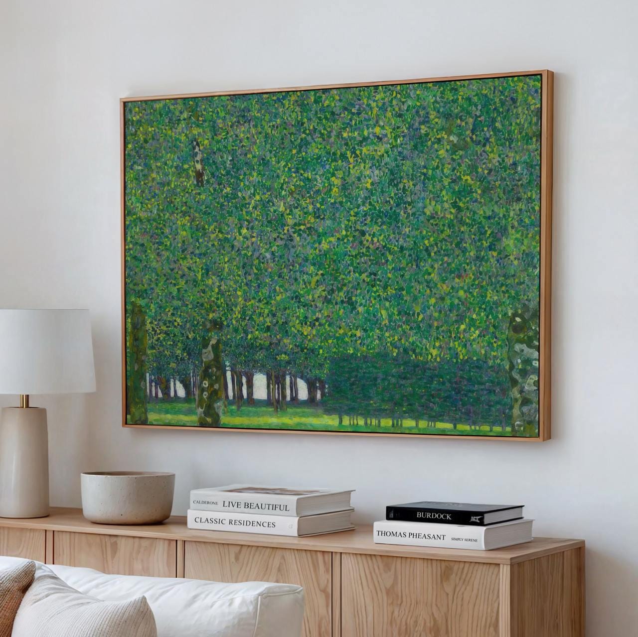 Gustav Klimt The Park 1910 - Framed Canvas Print, Large Green Wall Art, Vintage Art Decor