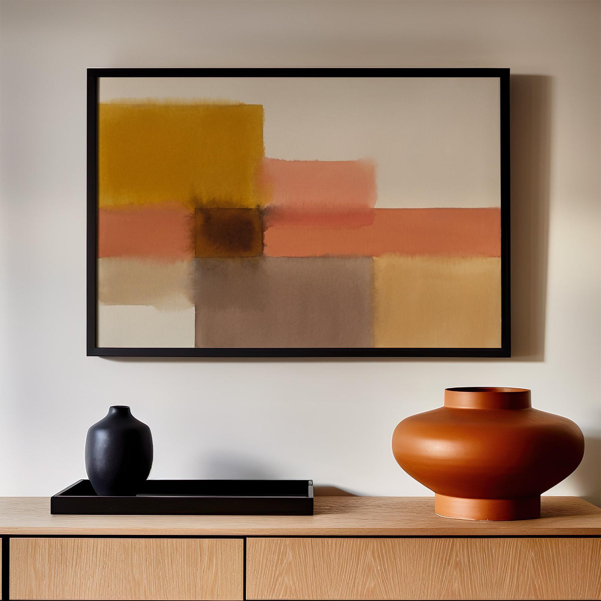 Mark Rothko Inspired Abstract Print, Museum Quality Poster, Horizontal Modern Wall Decor, ART484