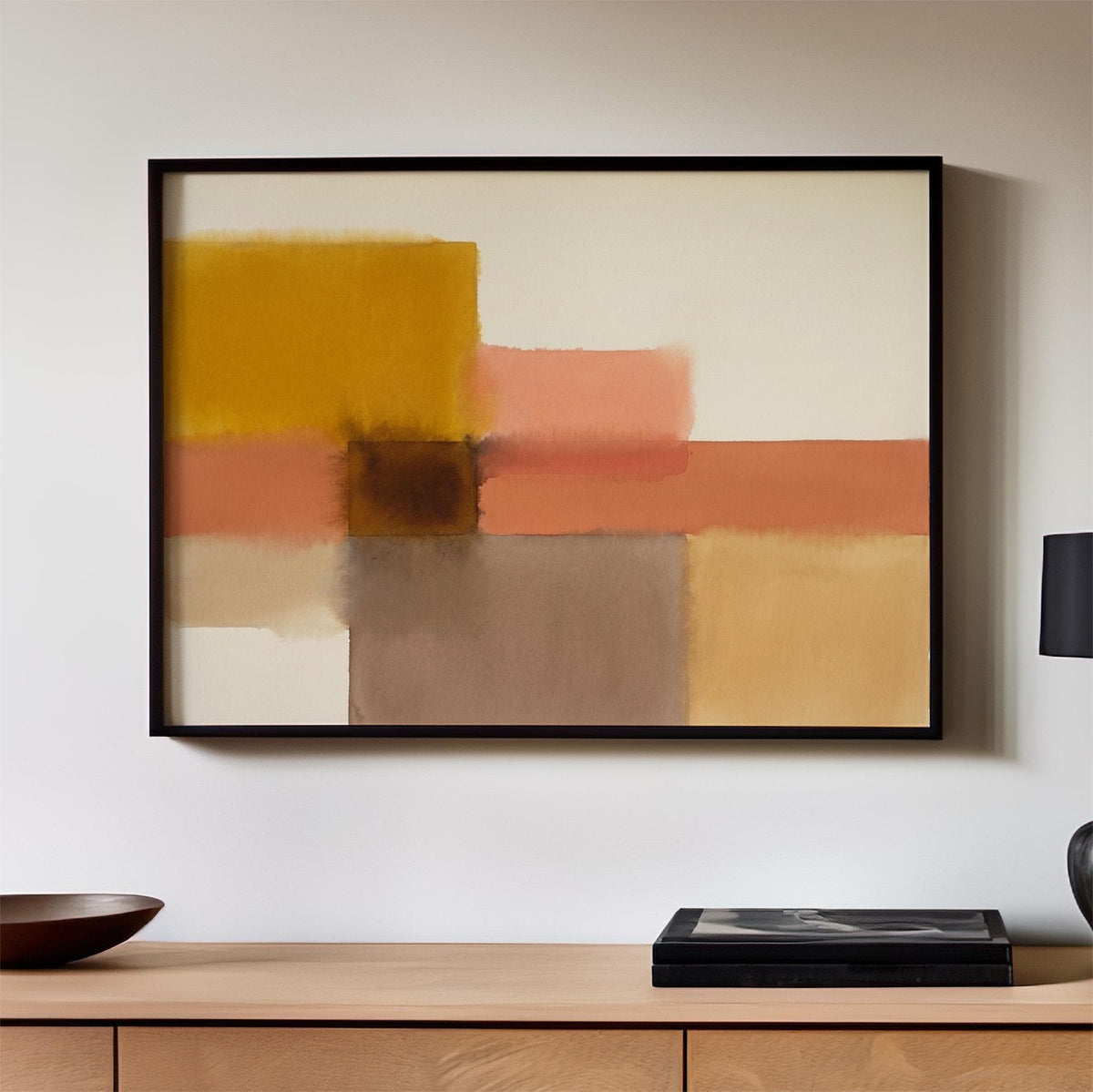 Mark Rothko Inspired Abstract Print, Museum Quality Poster, Horizontal Modern Wall Decor, ART484