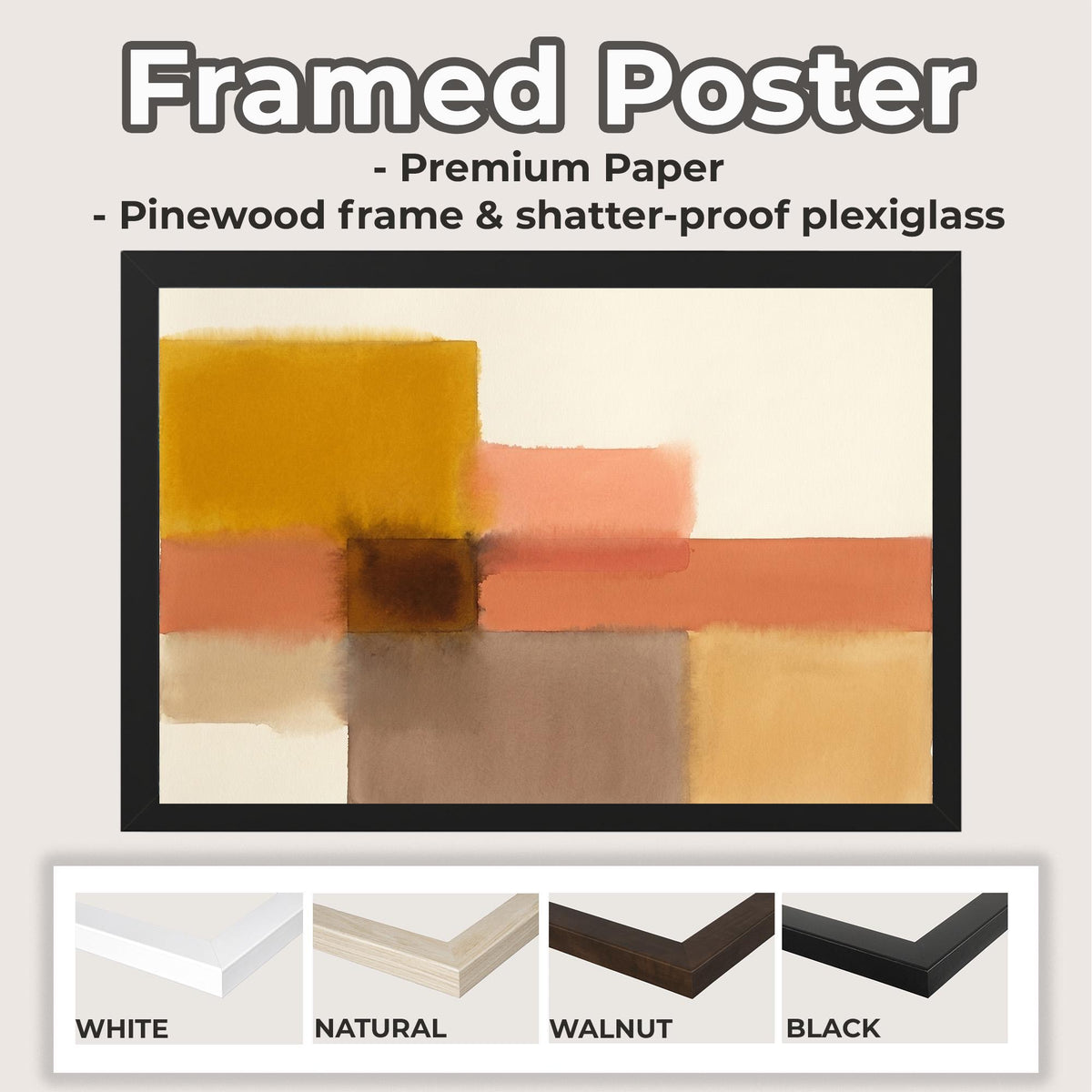 Mark Rothko Inspired Abstract Print, Museum Quality Poster, Horizontal Modern Wall Decor, ART484