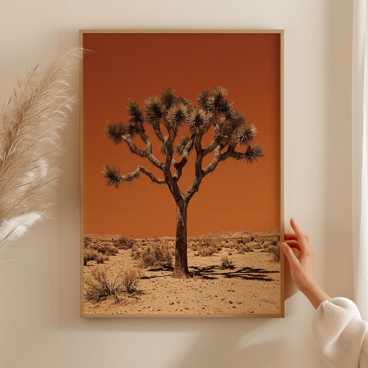 Vintage Joshua Tree Print, The Sonoran Desert Wall Art, Retro Outdoors Poster, Arizona Cabin Cottage Decor, Botanical Yu