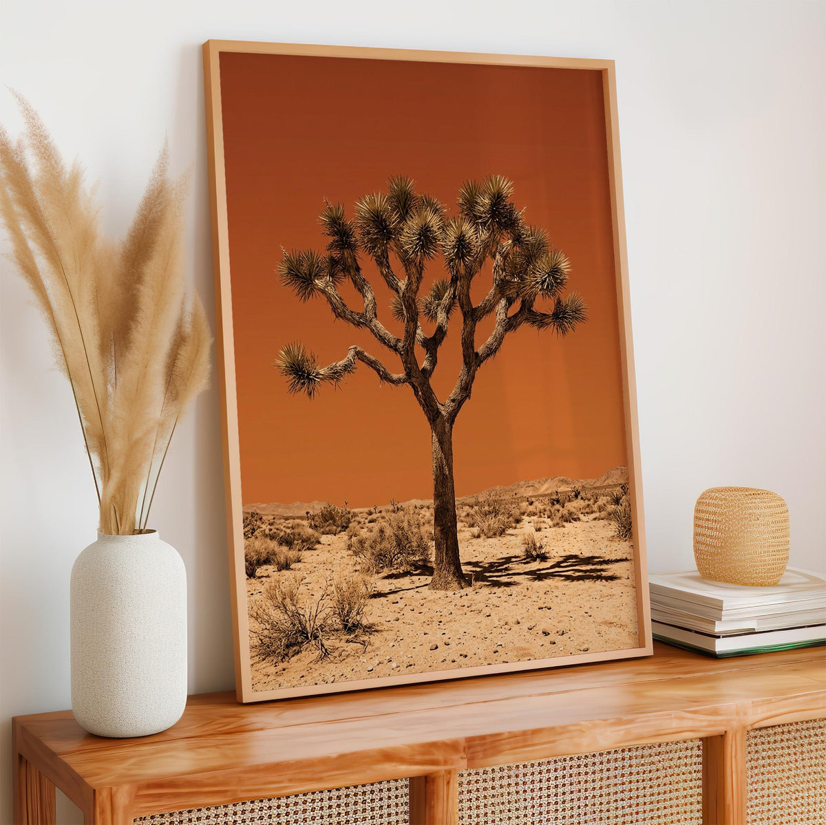 Vintage Joshua Tree Print, The Sonoran Desert Wall Art, Retro Outdoors Poster, Arizona Cabin Cottage Decor, Botanical Yu
