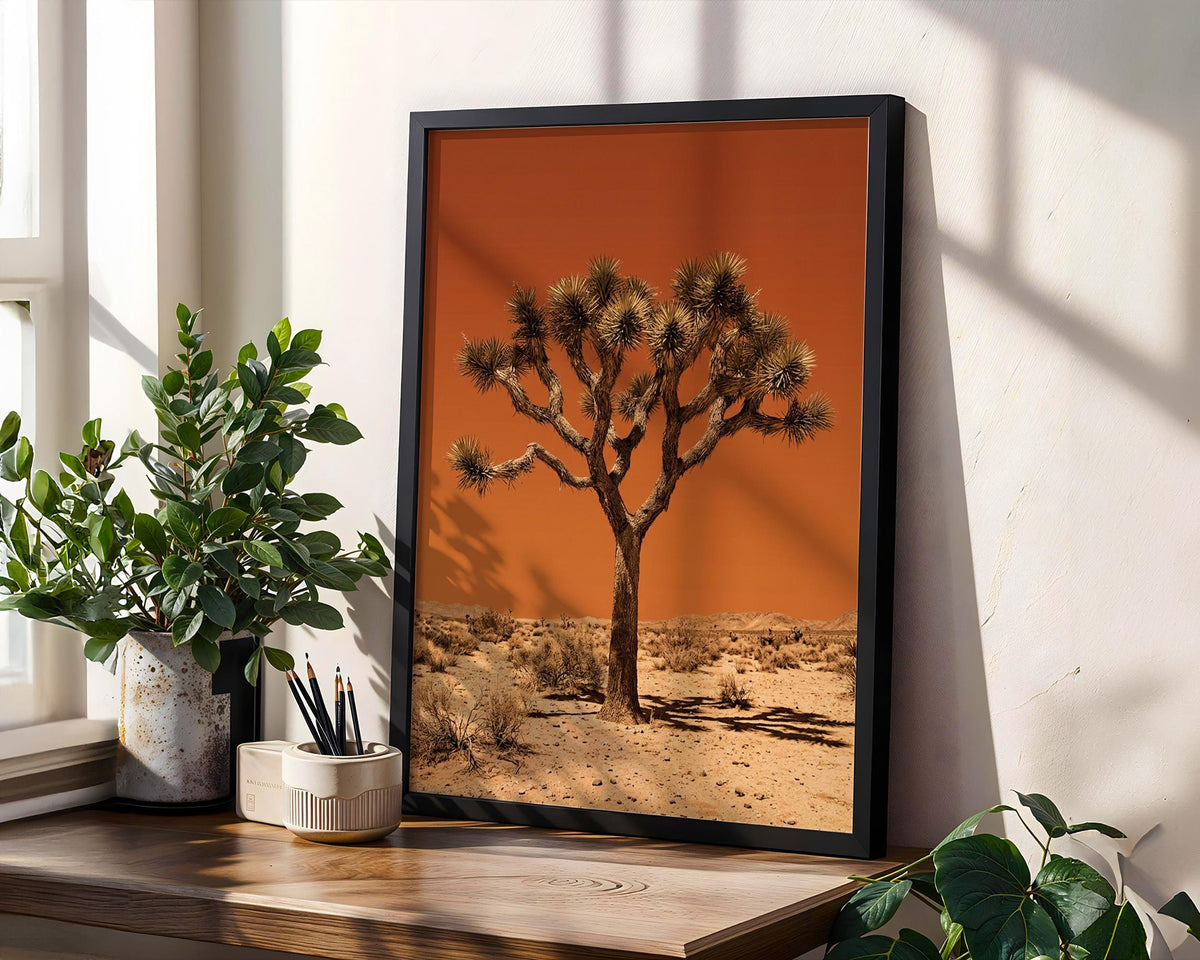 Vintage Joshua Tree Print, The Sonoran Desert Wall Art, Retro Outdoors Poster, Arizona Cabin Cottage Decor, Botanical Yu