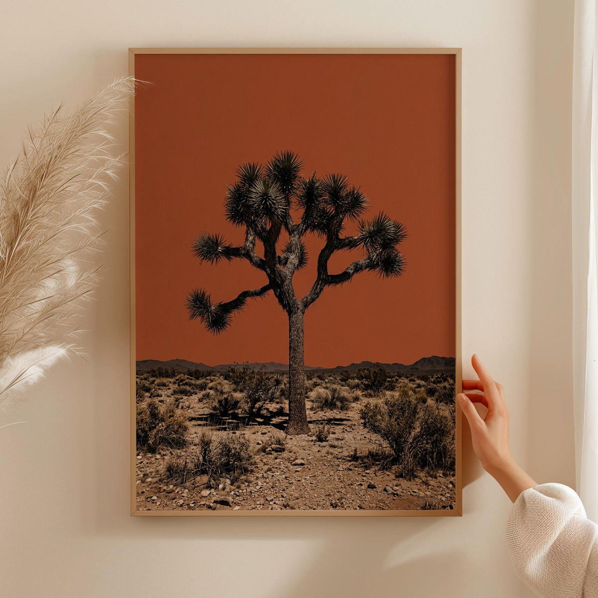 The Sonoran Desert Vintage Print, Joshua Tree Retro Outdoors Poster, Arizona Cabin Wall Art, Cottage Decor, Botanical Yu