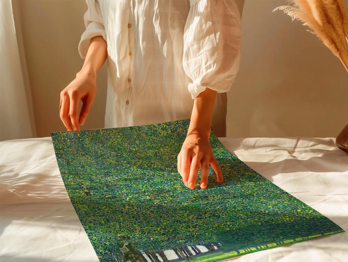 Gustav Klimt, The Park - Art Nouveau Giclée Print, Vintage Green Wall Art, Framed or Unframed