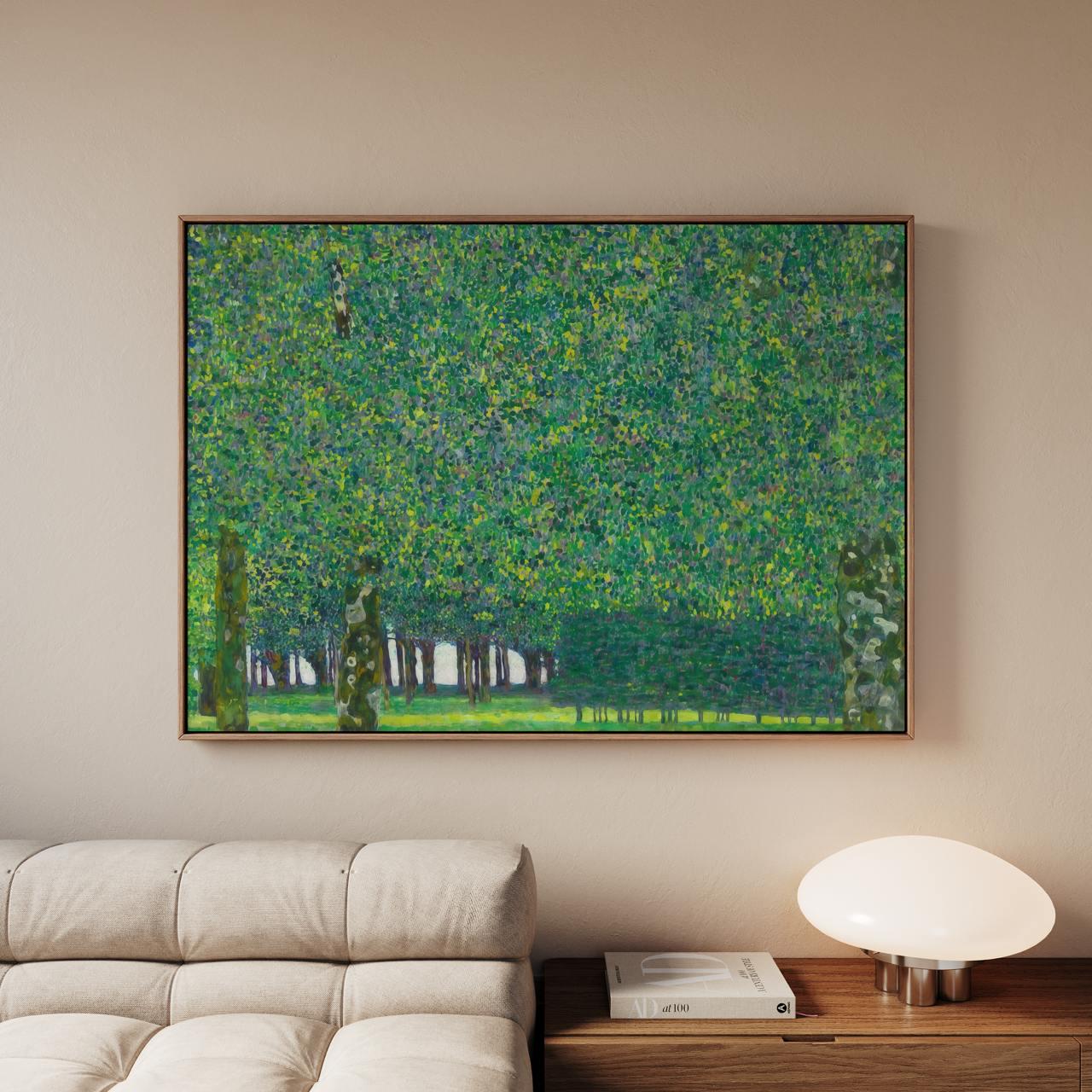 Gustav Klimt The Park 1910 - Framed Canvas Print, Large Green Wall Art, Vintage Art Decor