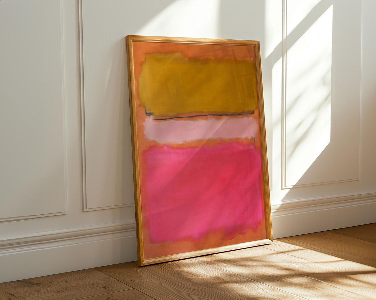 Mark Rothko Inspired Abstract White Pink Canvas Print, Color Field Style Wall Art, Modern Decor, ART417