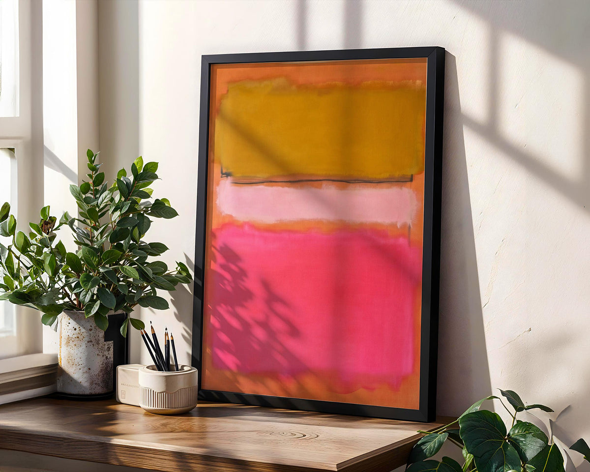 Mark Rothko Inspired Abstract White Pink Canvas Print, Color Field Style Wall Art, Modern Decor, ART417