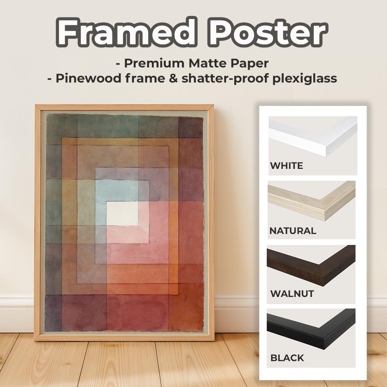 Paul Klee, Polyphonic Setting for White 1930 - Framed Canvas Wall Art, Office Decor, Large Abstract Print