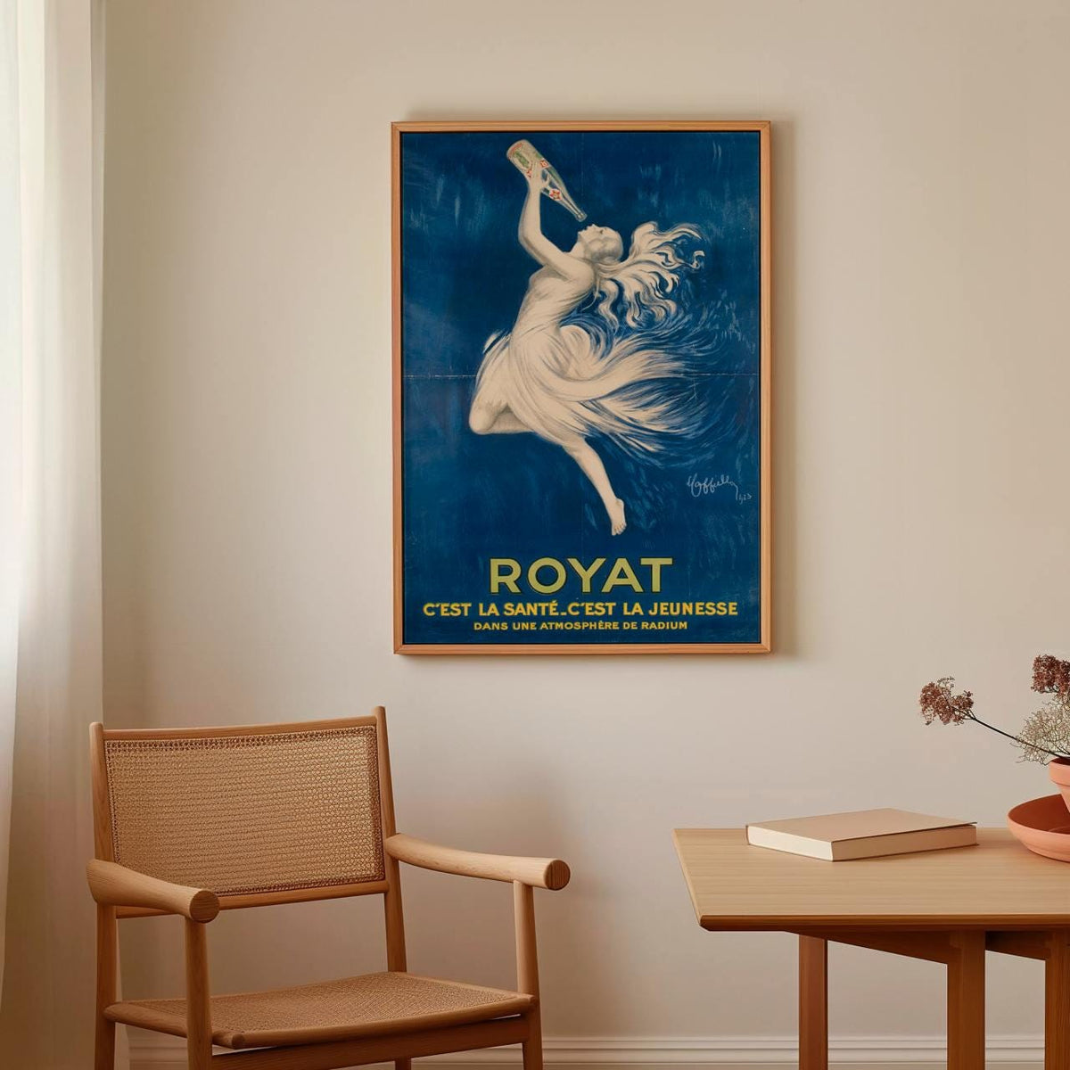 Leonetto Cappiello, Royat - Vintage French Poster, Blue Wall Art, Advertisement Print, Retro Canvas Decor