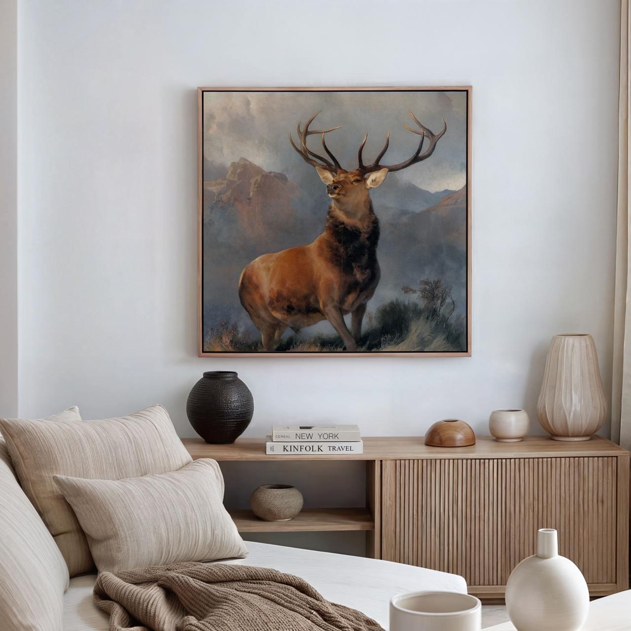 Edwin Landseer, Monarch of the Glen - Scottish Deer Wall Art, Highland Landscape Print, Stag Canvas Decor, Classic Wildl
