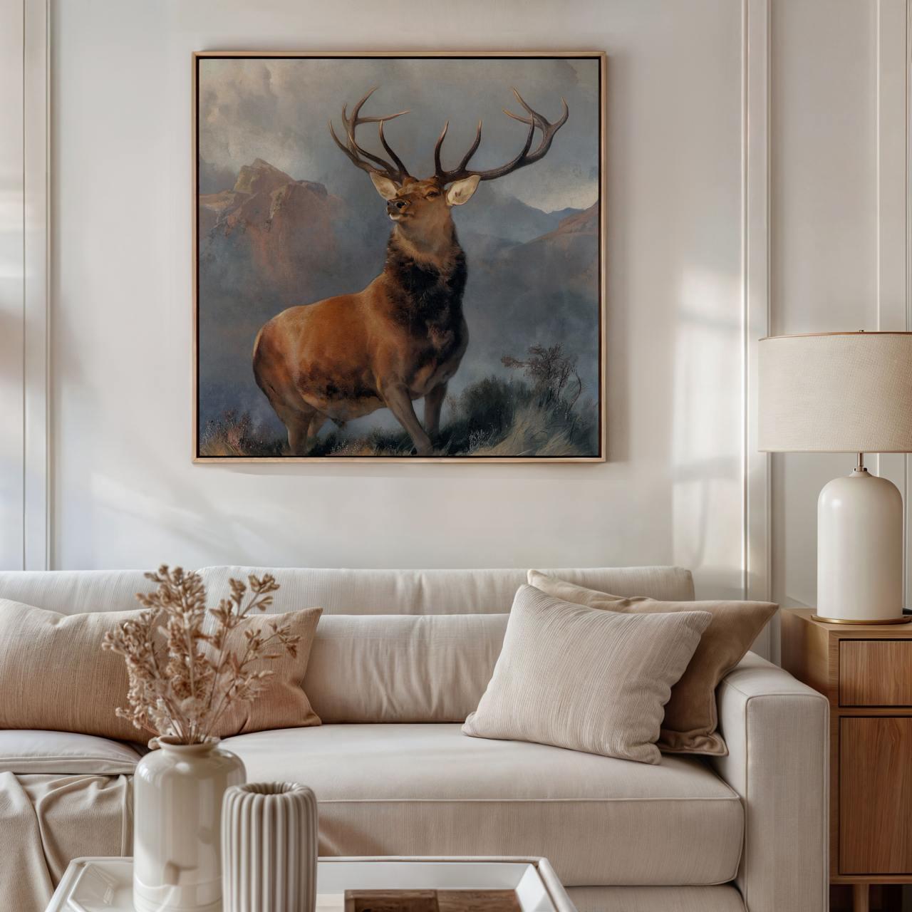Edwin Landseer, Monarch of the Glen - Scottish Deer Wall Art, Highland Landscape Print, Stag Canvas Decor, Classic Wildl