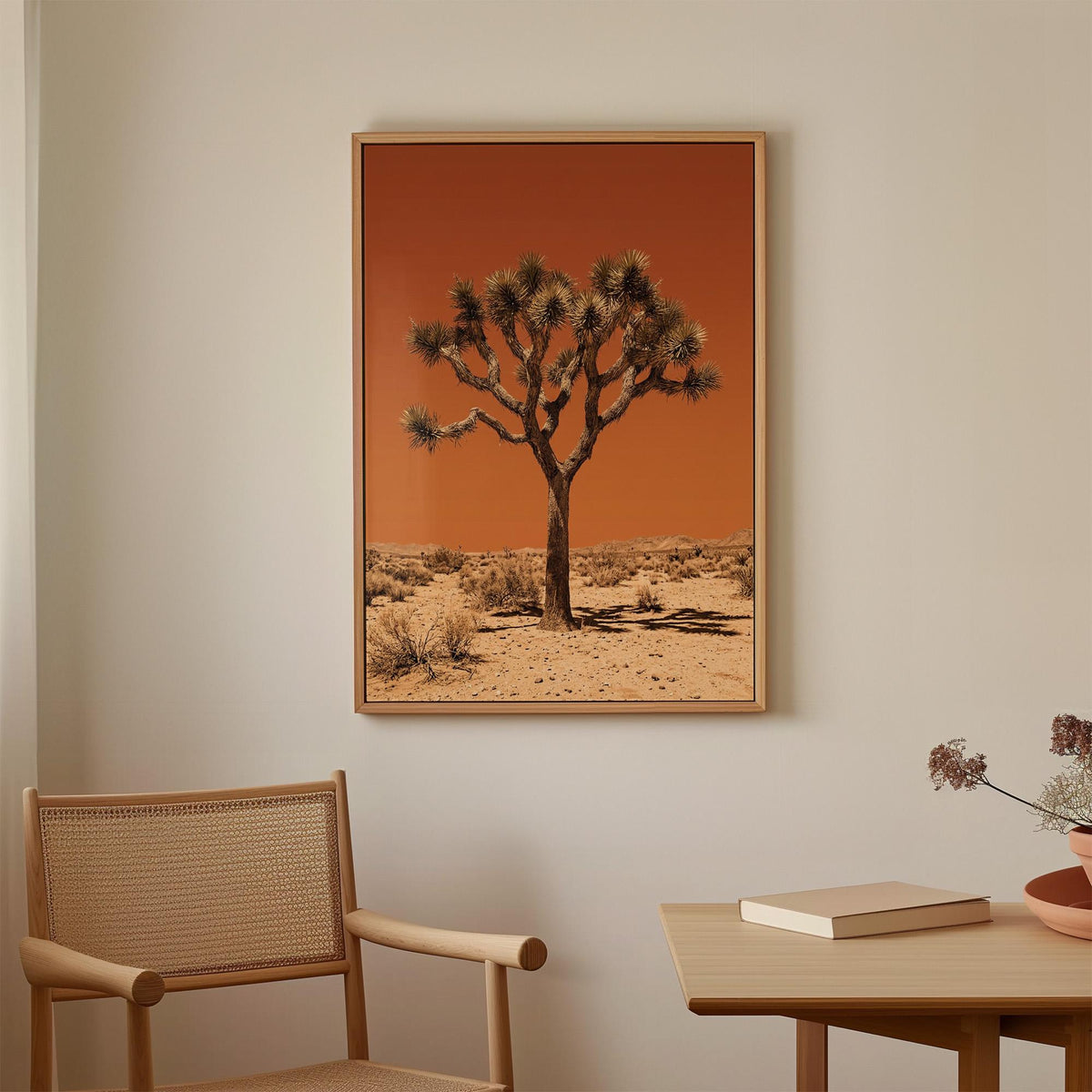 Vintage Joshua Tree Print, The Sonoran Desert Wall Art, Retro Outdoors Poster, Arizona Cabin Cottage Decor, Botanical Yu