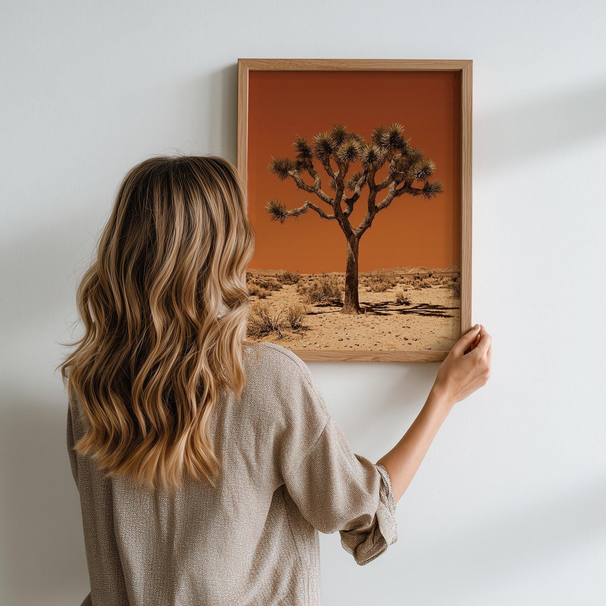 Vintage Joshua Tree Print, The Sonoran Desert Wall Art, Retro Outdoors Poster, Arizona Cabin Cottage Decor, Botanical Yu