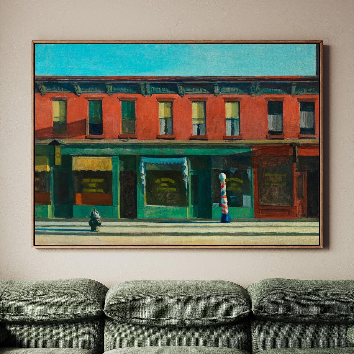 Edward Hopper, Early Sunday Morning - Urban Wall Art, Quiet Cityscape Print, Classic American Canvas Decor, Minimalist P