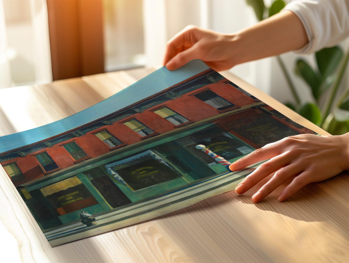 Edward Hopper, Early Sunday Morning - Urban Wall Art, Quiet Cityscape Print, Classic American Canvas Decor, Minimalist P