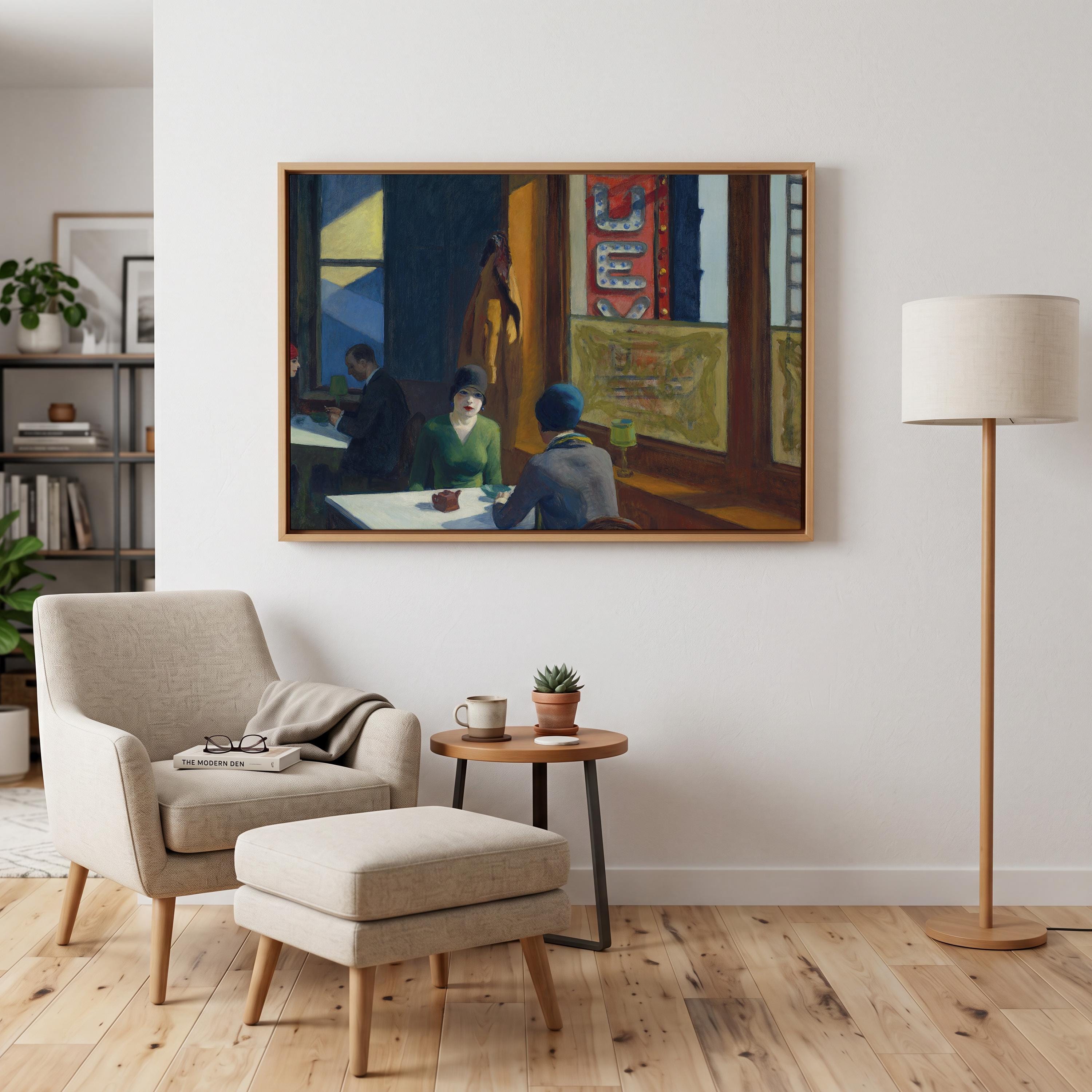 Edward Hopper, Chop Suey - 1929 Restaurant Wall Art, Classic American Print, Urban Cafe Canvas Decor, Modern Realism Pos