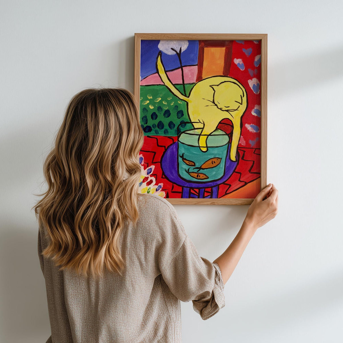 Henri Matisse, The Cat with Red Fish - 1914 Fauvist Still Life Print, Cat Wall Art, Colorful Modern Poster, French Decor