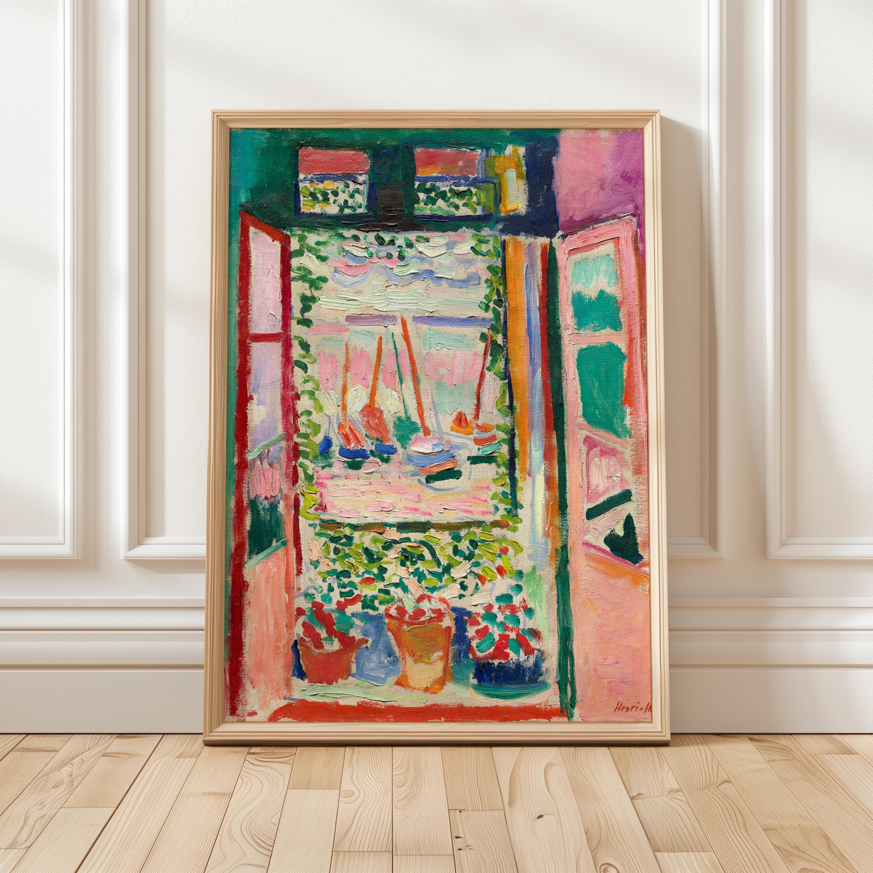 Henri Matisse, Open Window, Collioure - 1905 Fauvist Landscape Print, Colorful Wall Art, French Modernist Poster, Seasid