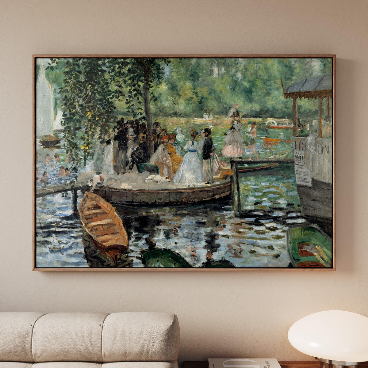 Pierre-Auguste Renoir, La Grenouillère - 1869 Impressionist River Scene Print, French Wall Art, Vintage Landscape Poster