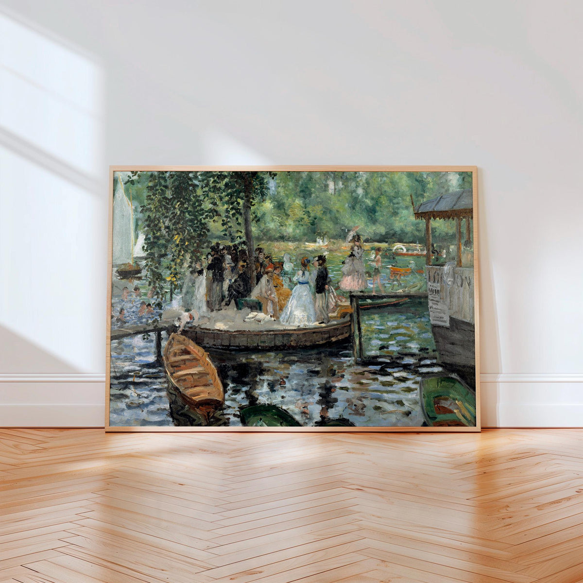 Pierre-Auguste Renoir, La Grenouillère - 1869 Impressionist River Scene Print, French Wall Art, Vintage Landscape Poster