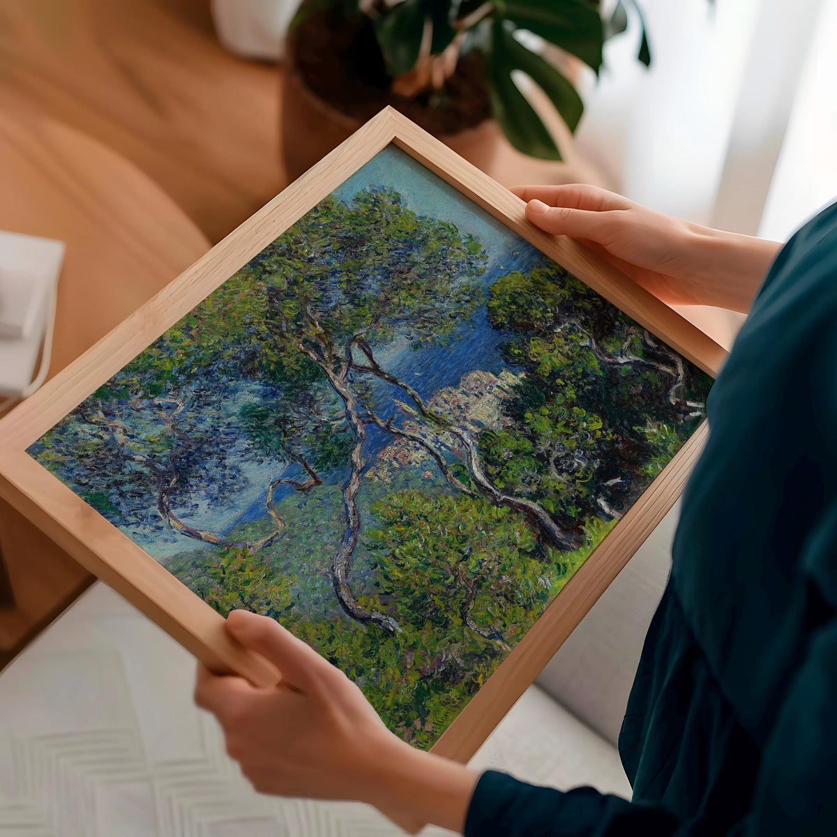 Claude Monet, Bordighera - 1884 Impressionist Landscape Print, Italian Riviera Wall Art, Mediterranean Seascape Poster, 