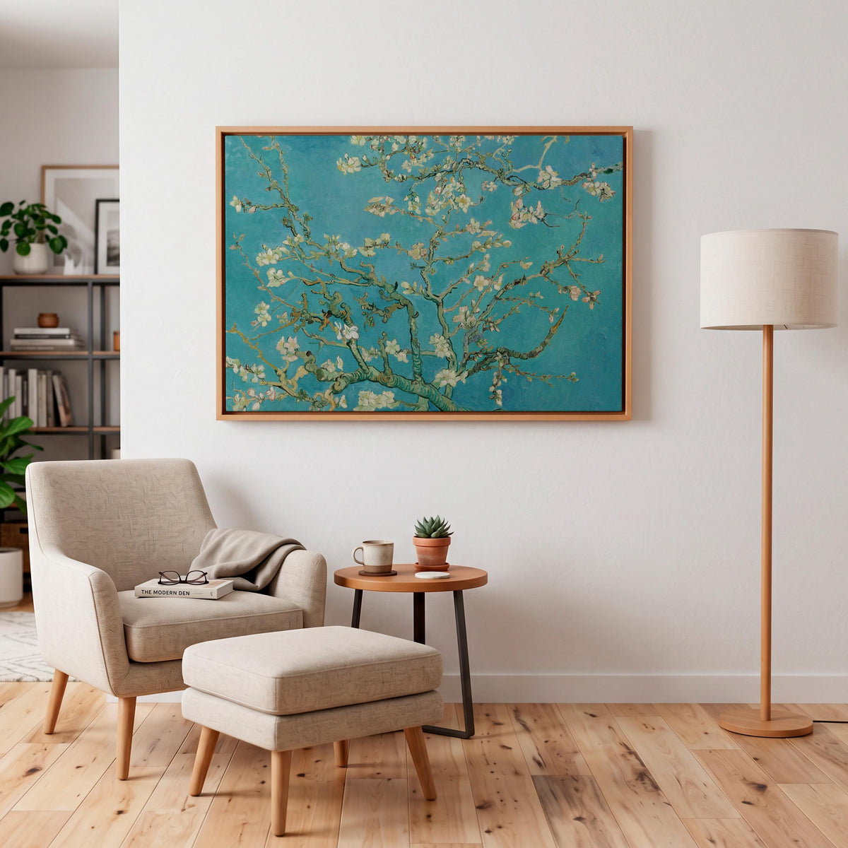 Vincent van Gogh, Almond Blossom - 1890 Floral Wall Art, Japanese-Inspired Impressionist Print, Blue and White Flower Po